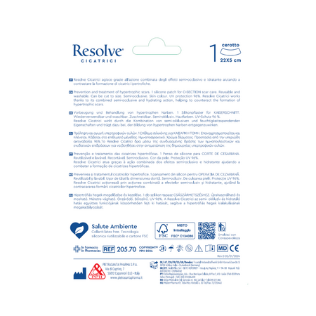 Plasture din silicon pentru cezariana Resolve, 22x5 cm, 1 bucata, Pietrasanta Pharma 723543