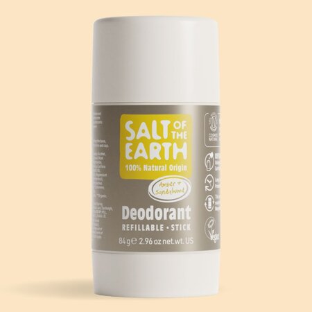 Deodorant stick natural Amber Sandalwood, 84 g, Salt Of The Earth 723678