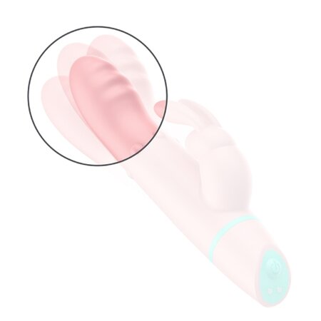 Vibrator rabbit cu rotatii si oscilatii Baby Pink Alvin, 1 bucata, Intense 723712