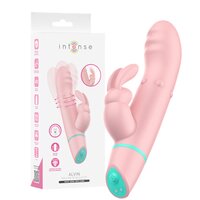 Vibrator rabbit cu rotatii si oscilatii Baby Pink Alvin, 1 bucata, Intense