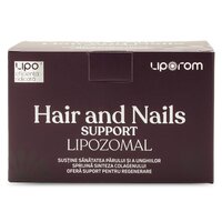 Vitamine si minerale pentru par si unghii Hair and Nails Support Lipozomal, 30 plicuri x 10 g, Liporom