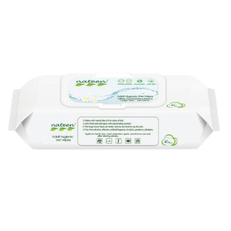 Servetele umede cu capac pentru incontinenta Premium Line, 40 bucati, Nateen