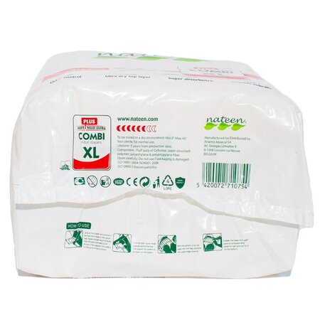 Scutece pentru adulti Combi Plus Line, Marimea XL, 10 bucati, Nateen 724242
