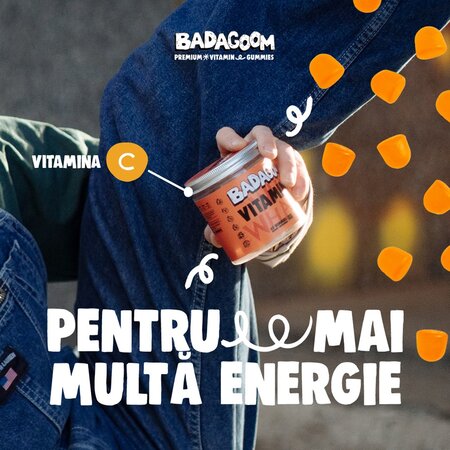 Jeleuri gumate cu vitamina C, 60 bucati, Badagoom 724488
