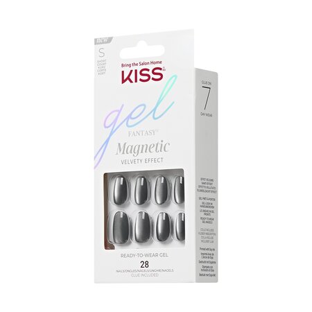 Unghii false Gel Fantasy Magnetic Dial Me, 28 bucati, Kiss 724503