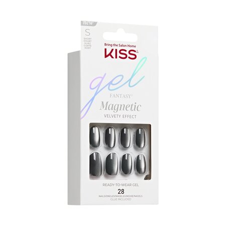 Unghii false Gel Fantasy Magnetic Dial Me, 28 bucati, Kiss 724509