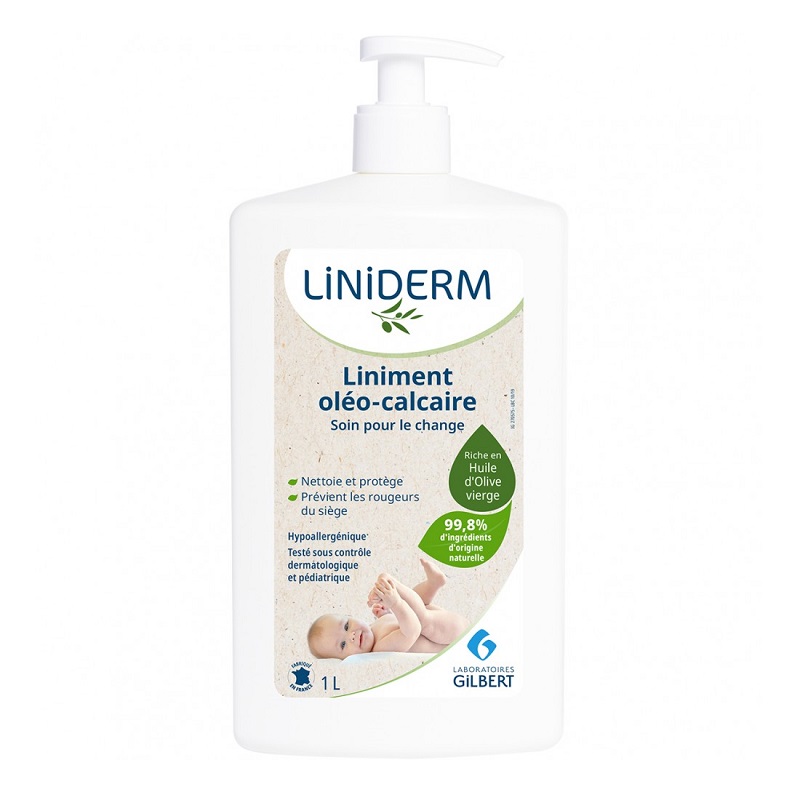 Liniment Oleo-calcaros pentru curatarea zonei scutecului Liniderm, 1000 ml, Gilbert