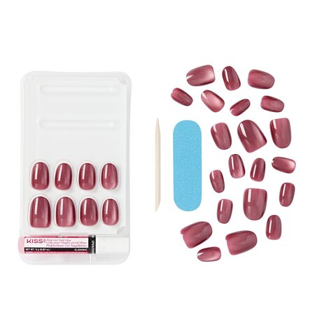 Unghii false Gel Fantasy Magnetic Set Us Free, 28 bucati, Kiss 724517