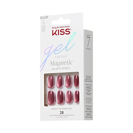 Unghii false Gel Fantasy Magnetic Set Us Free, 28 bucati, Kiss 724512