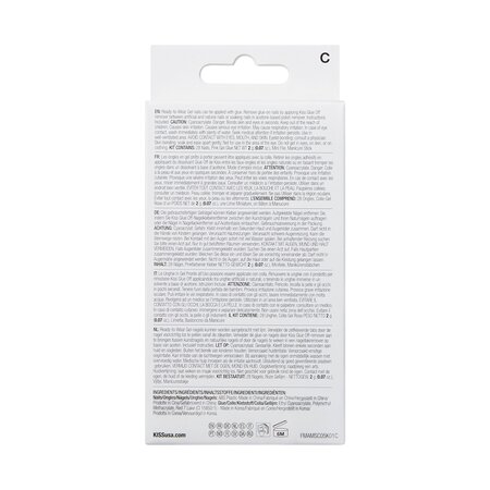 Unghii false Gel Fantasy Magnetic Drama, 28 bucati, Kiss 724526