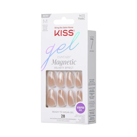 Unghii false Gel Fantasy Magnetic Drama, 28 bucati, Kiss 724521