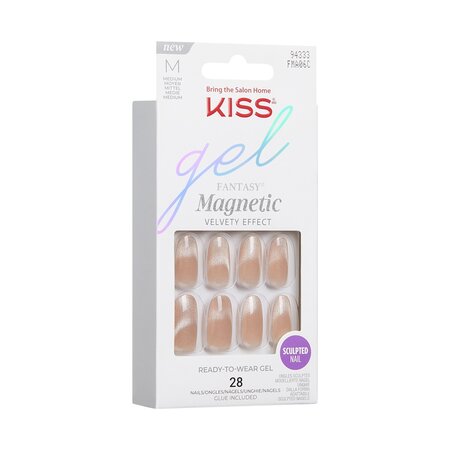 Unghii false Gel Fantasy Magnetic Drama, 28 bucati, Kiss 724520