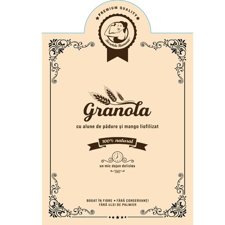 Granola cu alune de padure si mango liofilizat, 350 g, Remedia 724528