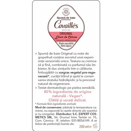 Spuma de dus Original Elixir de citrice, 200 ml, Roge Cavailles 726292