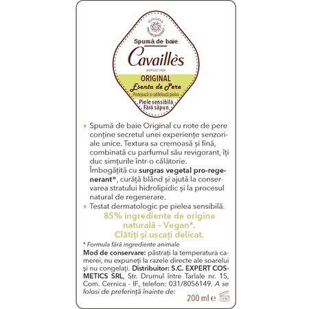 Spuma de dus Original Esenta de pere, 200 ml, Roge Cavailles 726294