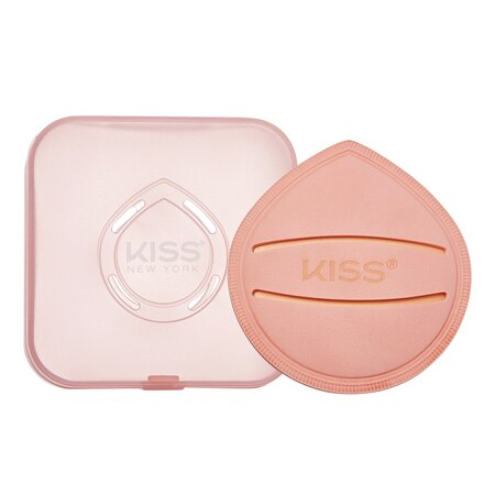 Burete make-up rotund cu suport Puff, 1 bucata, Kiss 724606
