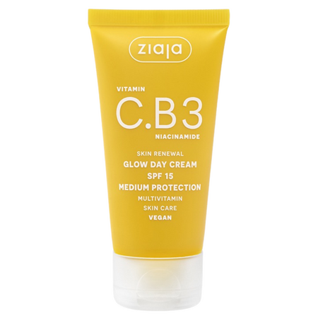 Crema hidratanta de fata cu SPF 15 Vitamin C.B3 Niacinamide, 50 ml, Ziaja