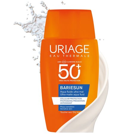 Fluid de fata ultra mat cu protectie solara SPF 50+ Bariesun, 50 ml, Uriage 725495