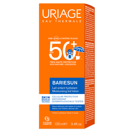 Lapte de fata pentru copii cu protectie solara SPF 50+ Bariesun, 100 ml, Uriage 725545