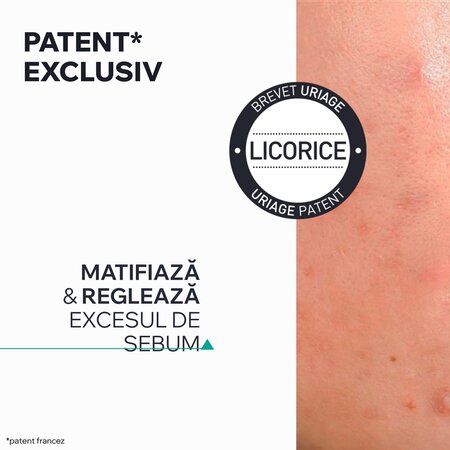 Crema pentru ten predispus la acnee cu protectie solara SPF 50+ Hyseac 3 Regul+, 50 ml, Uriage 725578