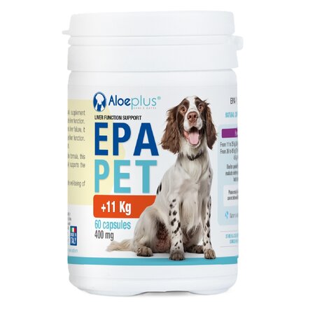 Supliment pentru sustinerea functiei hepatice la caini Epapet, 400 mg, 60 capsule, Aloeplus 726091