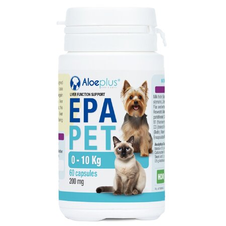 Supliment pentru sustinerea functiei hepatice la caini si pisici Epapet, 200 mg, 60 capsule, Aloeplus 726094