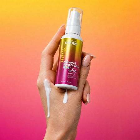 Lotiune cu protectie solara minerala SPF50 pentru copii si adulti, 50 ml, Synergy Therm 726133