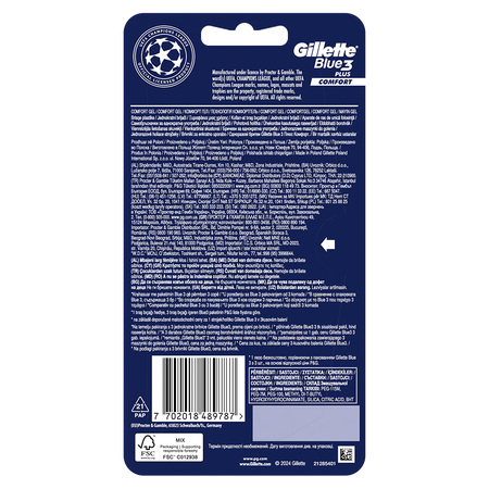 Aparate de ras de unica folosinta Blue3 Plus Comfort, 4 bucati, Gillette 726233