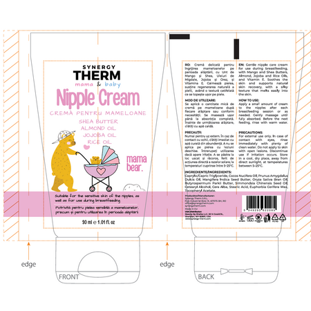 Crema pentru ingrijirea mameloanelor Mama & Baby, 30 ml, Synergy Therm 726964