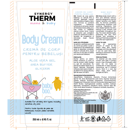 Crema de corp pentru bebelusi Mama & Baby, 250 ml, Synergy Therm 726924