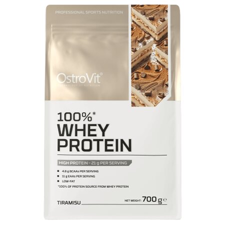 Pudra proteica din zer cu aroma de tiramisu, 700 g, OstroVit 726588