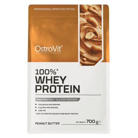 Pudra proteica din zer cu aroma de unt de arahide, 700 g, OstroVit 726614
