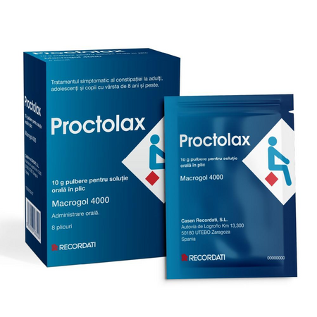 Proctolax, 4 g pulbere pentru solutie orala, 8 plicuri, Casen Recordati 726623
