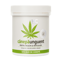 Unguent pentru masaj cu 10% ulei de canepa, 250 ml, Health Culture