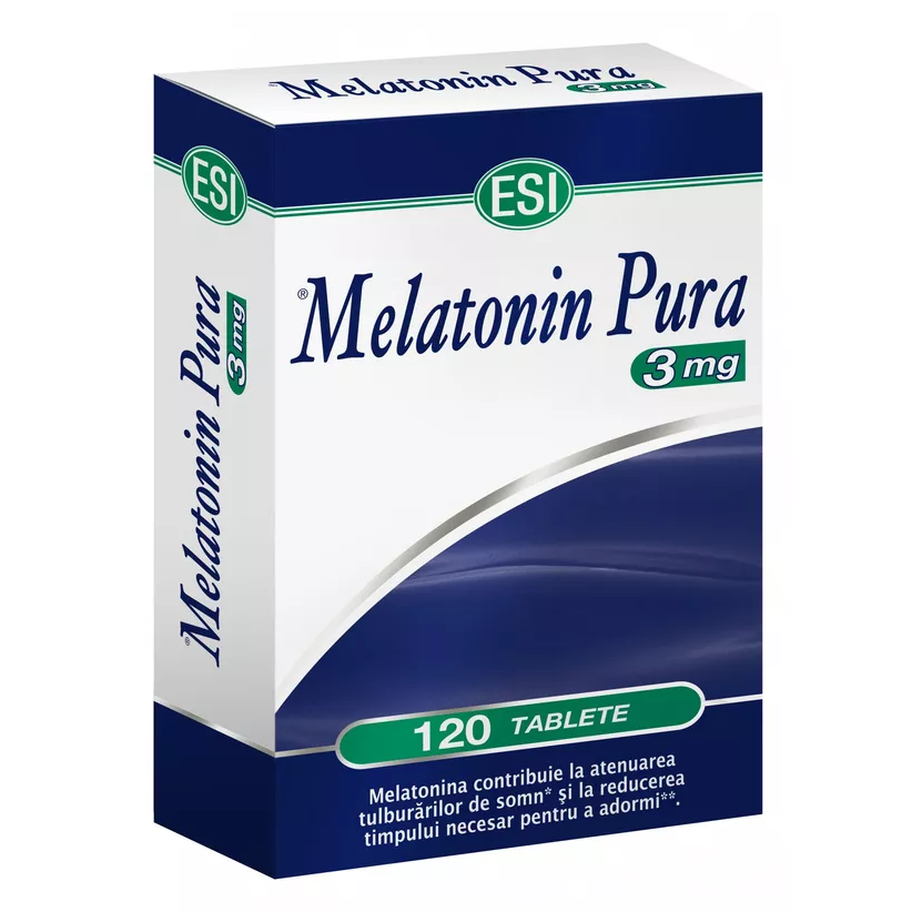 Melatonina pura, 3 mg, 120 comprimate, EsiSpa