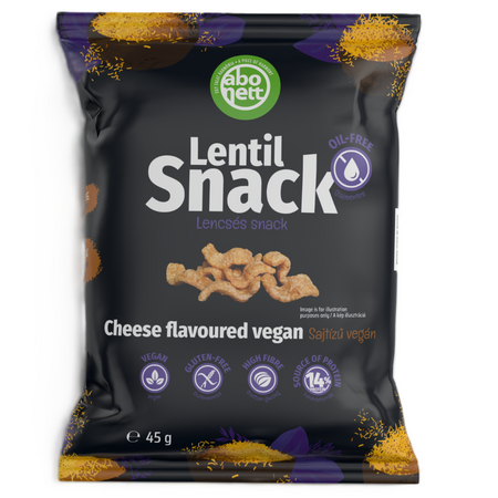 Chipsuri din linte cu aroma de cascaval Lentil Snack, 45 g, Abonett