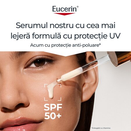 Ser cu efect matifiant si SPF 50+ Oil Control Ultra Light UV, 30 ml, Eucerin 727289