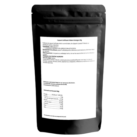 Pulbere ecologica din capsuni liofilizate, 50 g, Niavis 727344