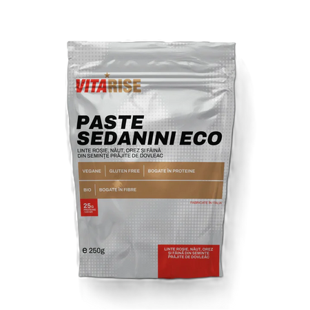 Paste eco cu leguminoase si seminte de dovleac Sedanini, 250 g, Vitarise