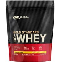Pudra proteica din zer cu aroma de banana 100% Whey Gold Standard, 450 g, Optimum Nutrition