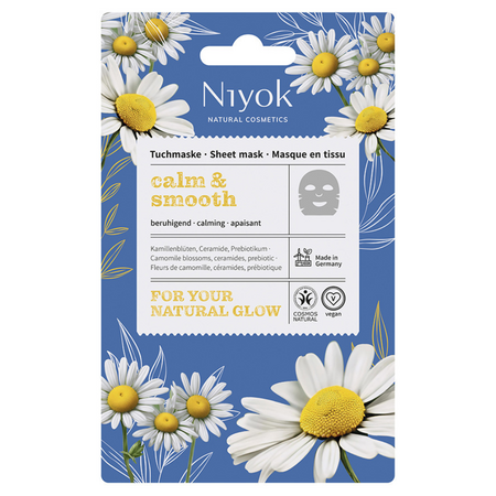 Eticheta Produs Masca de fata tip servetel Calm&Smooth, 10 ml, Niyok