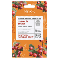 Masca de fata tip servetel Detox&Relax, 10 ml, Niyok