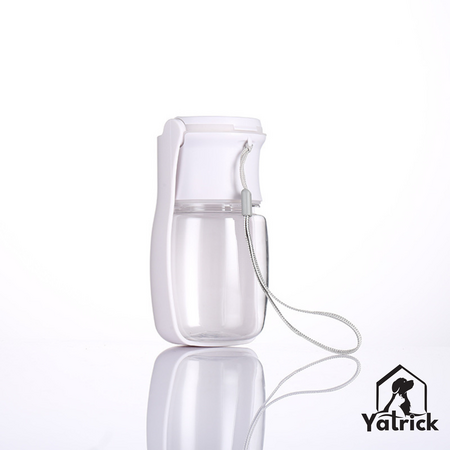 Sticla de apa pliabila pentru caini si pisici alba, 330 ml, Yatrick 728113