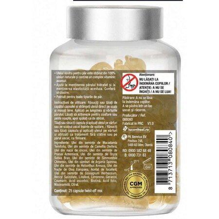 Ser leave-in cu vitamine pentru par deteriorat, 25 bucati, Lucovitaal 729143