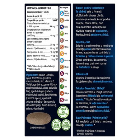 Testosteron, 30 tablete, Lucovitaal 729154