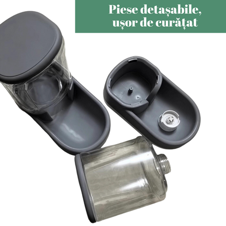 Set dispenser automat pentru apa si mancare la caini si pisici, 3.8 l, Yatrick 728186