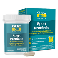 Prebiotic cu 25 miliarde culturi vii pentru sportivi, 30 capsule, GNC