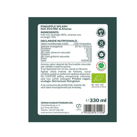 Suc eco de mar si ananas Pineapple Splash, 330 ml, Aronia Charlottenburg 728504