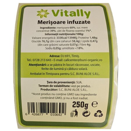 Merisoare infuzate, 250 g, Vitally 728607