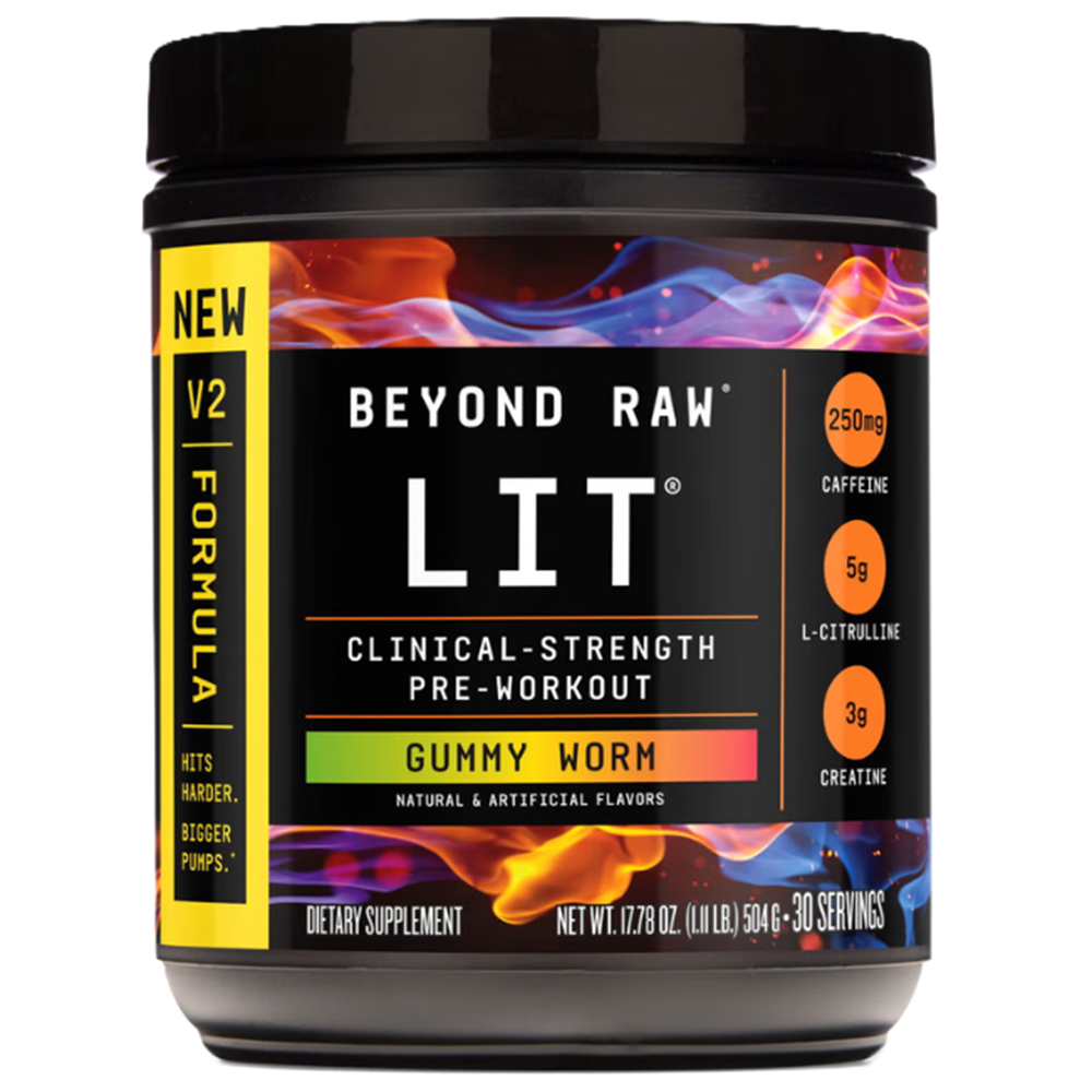 Formula pre-workout cu aroma de jeleuri Beyond Raw Lit, 504 g GNC